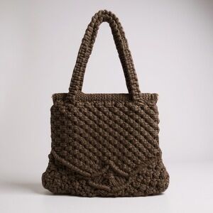 Vintage Golden Girls Crochet handbag Brown